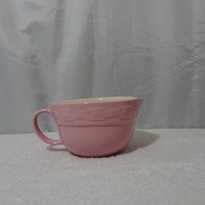 Longaberger Pottery Woven Traditions Pink Measuring Cup Batter Bowl 3 Cup 24 Oz